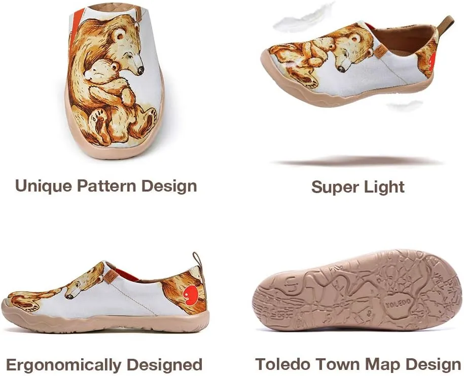 UIN Men's Slip Ons Loafers Canvas Lightweight Sneakers Walking Casual Art Painted Travel Shoes Hug Right Now