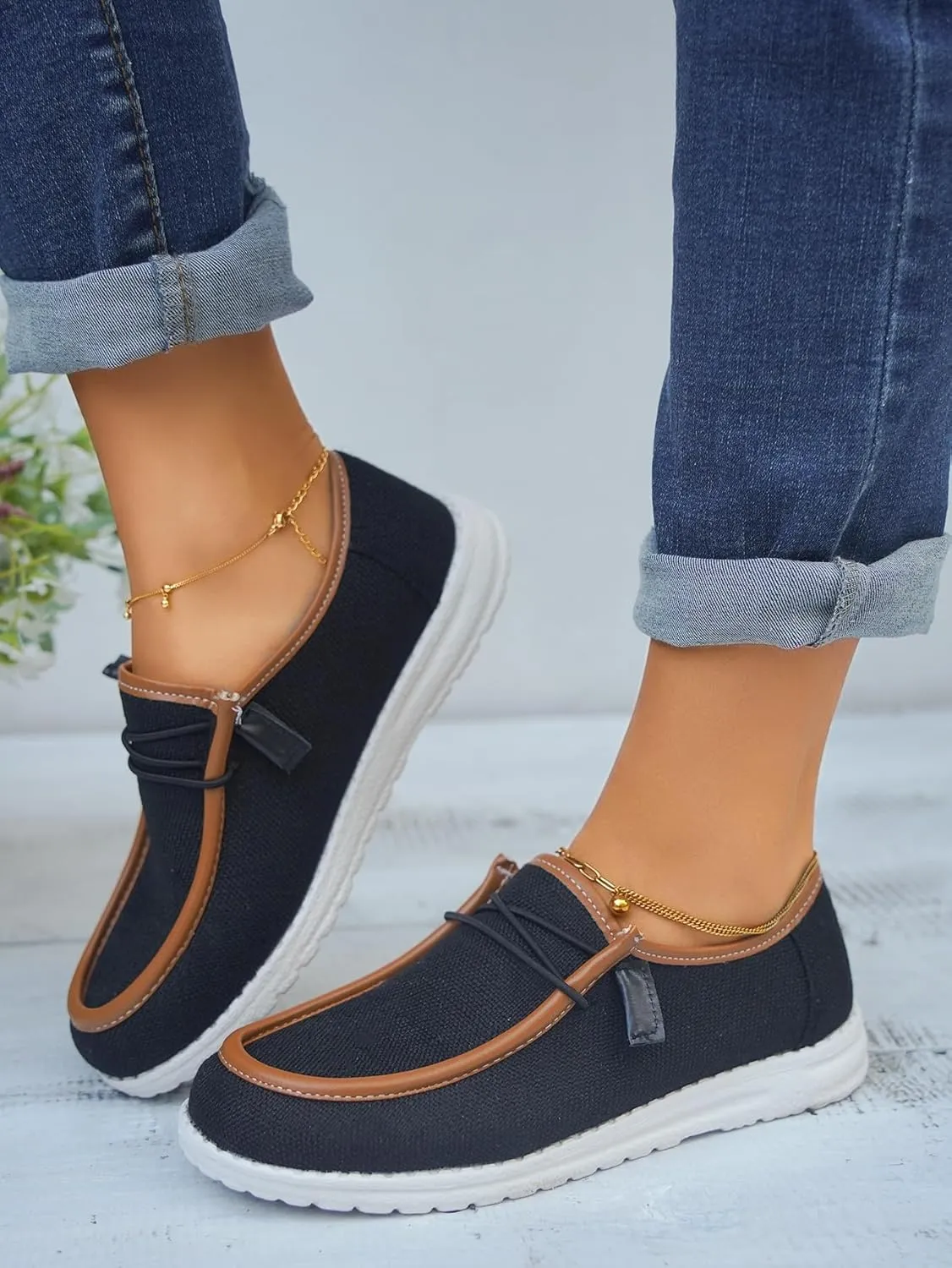 Unisex-Adult Comfort Canvas Loafers Sneakers Lightweight Boat Shoes Easy Slip-On Deck Shoes Lace-Up Non-Slip Flat Drving Shoes Breathable Walking Shoes for Men Women, Pink/Grey/Black