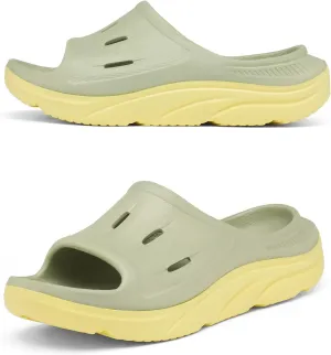 Unisex Adult Recovery Slides, Women and Men’s Plantar Fasciitis Thick Cushion Sandals with Arch Support, Orthotic Athletic Comfortable Lightweight Slippers for Indoor Outdoor