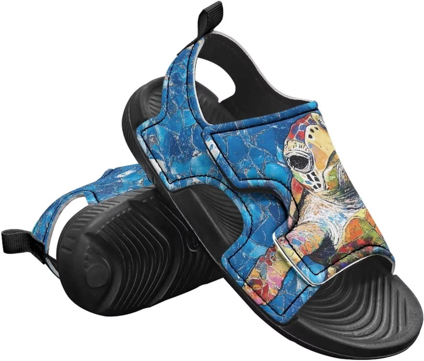Unisex Child Sandals Open Toe Cute Summer Water Hiking Shoes for Boys Girls Sloth Sunflower Outdoor Sport Athletic Beach Sandals Adjustable Strap