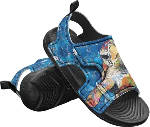 Unisex Child Sandals Open Toe Cute Summer Water Hiking Shoes for Boys Girls Sloth Sunflower Outdoor Sport Athletic Beach Sandals Adjustable Strap