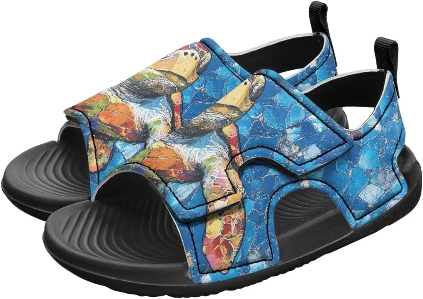 Unisex Child Sandals Open Toe Cute Summer Water Hiking Shoes for Boys Girls Sloth Sunflower Outdoor Sport Athletic Beach Sandals Adjustable Strap