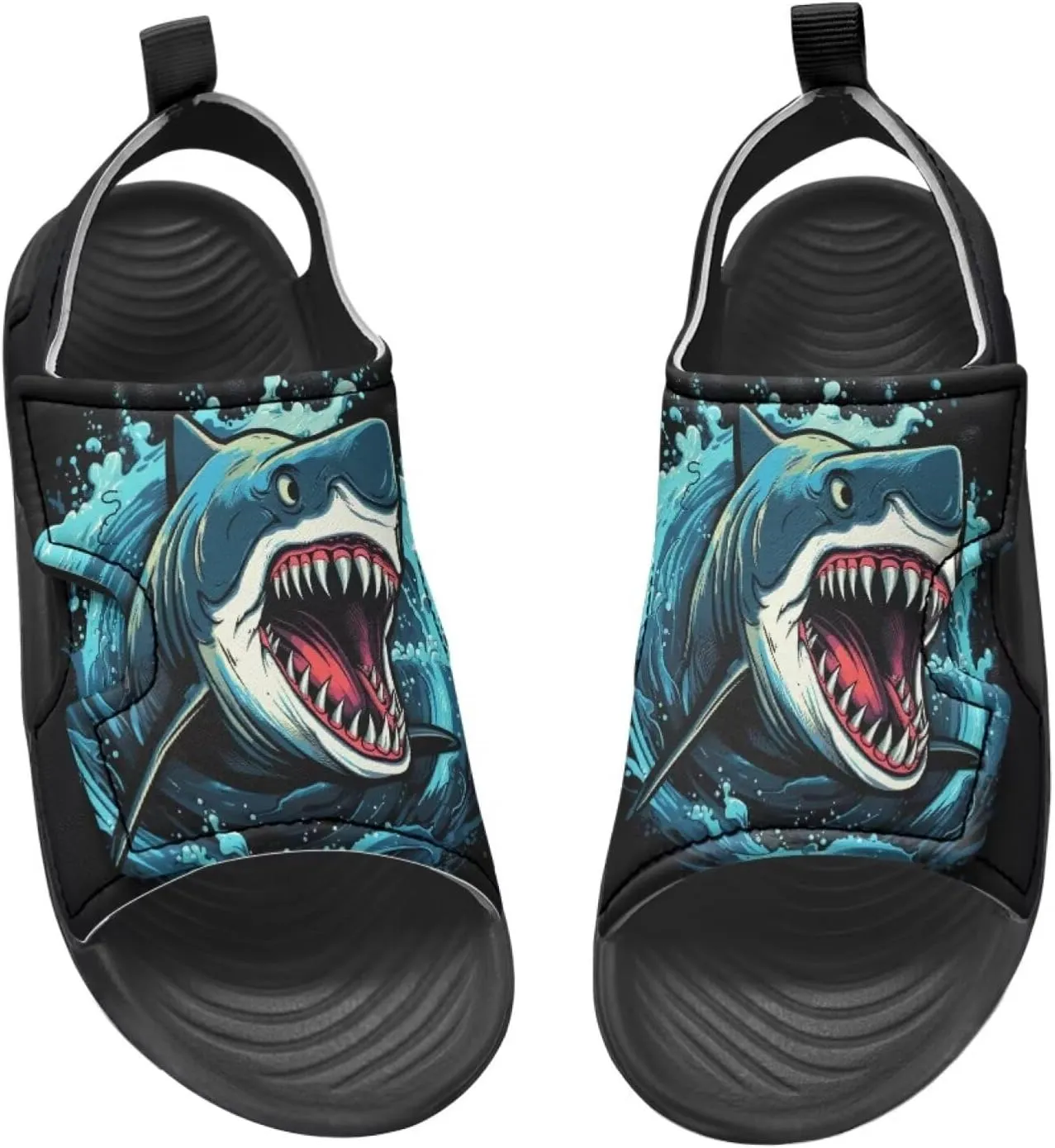 Unisex Sandals for Boys Girls Hook and Loop Sport Outdoor Hiking Athleic Sandals Open Toe Water Shoes Lightweight