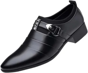 Vintage Genuine Leather Mens Oxfords Shoes Men's Slip-On Dress Shoes Lightweight All-Day Comfort Non-Slip Loafers