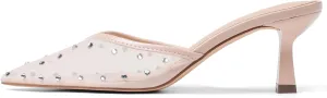 VOMIRA Black Kitten Heels for Women Closed Pointed Toe Stiletto Heels Black Mules for Women Slip On Slingback Heels Dress Party Wedding Heeled Sandals Women's Black Pumps Shoes