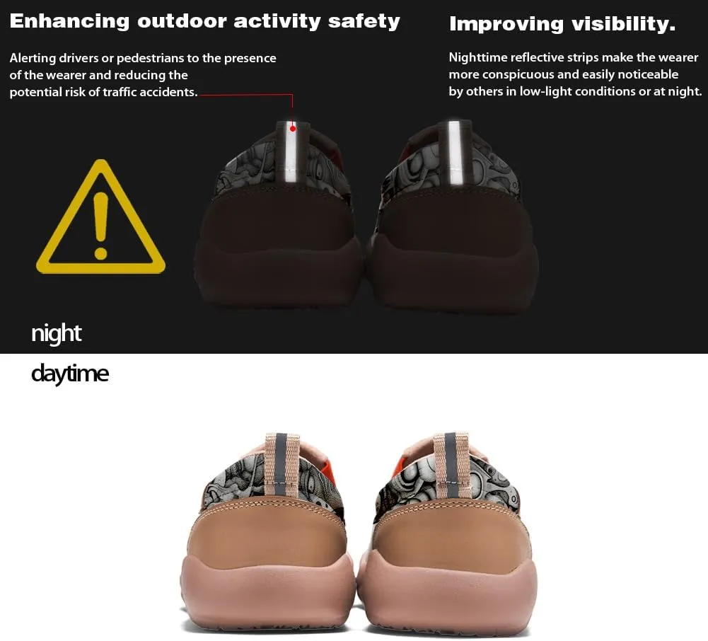 Walking Shoes for Kids Comfortable Art Painted Travel Sneaker Boys Girls Slip Ons Casual Leather Loafers