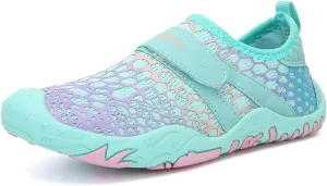 Water Shoes for Kids Boys Girls Athletic Non Slip Barefoot Shoes Lightweight Breathable Quick Dry Water Shoes Unisex Fashion Printed Hiking Footwear for Running Swimming Surfing Camping Climbing