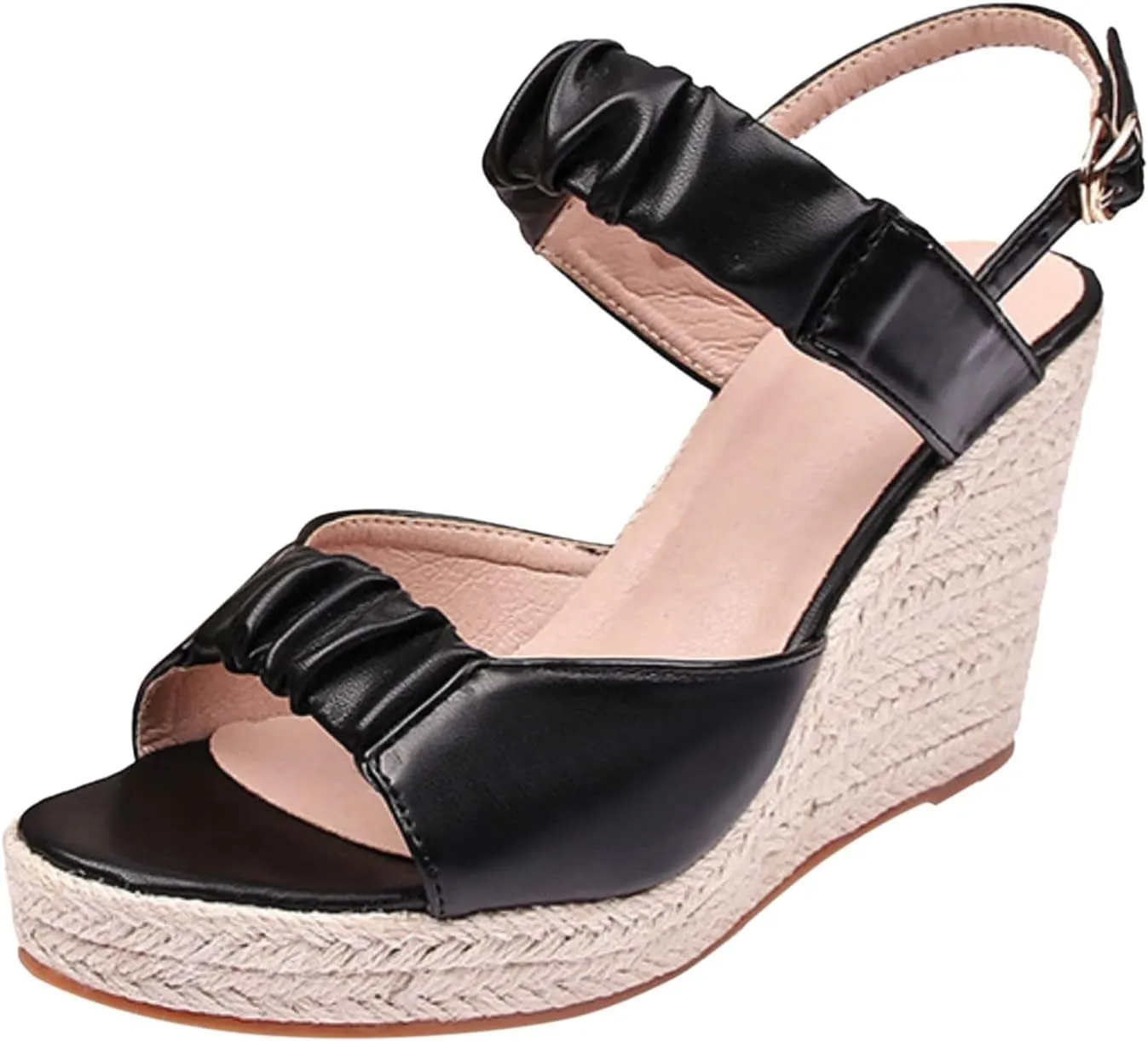 Wedge Sandals Women's Black Summer Comfortable Comfort Ankle Boots Beach Shoes Outdoor Spring Roman Flip Flops for Women