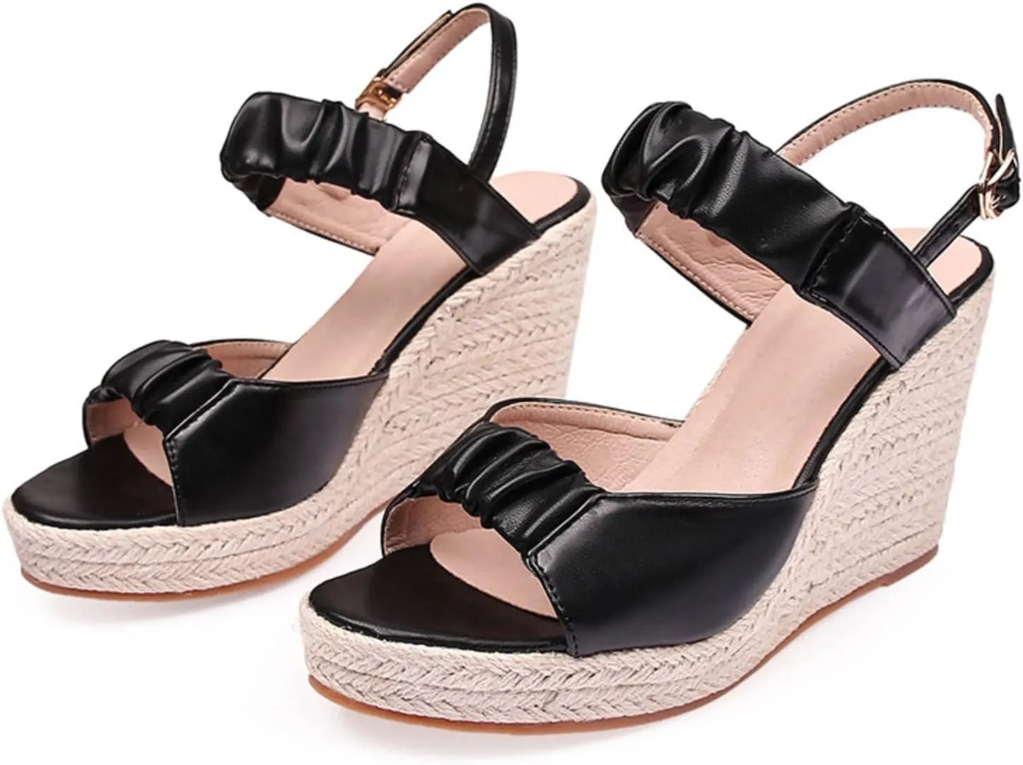 Wedge Sandals Women's Black Summer Comfortable Comfort Ankle Boots Beach Shoes Outdoor Spring Roman Flip Flops for Women
