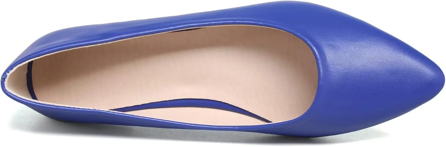 WENJIAZHIZHI Women's Pointed Toe Ballet Flats Elegant Slip-Ons Female Flat Shoes Comfortable Work Shoes Female Loafers
