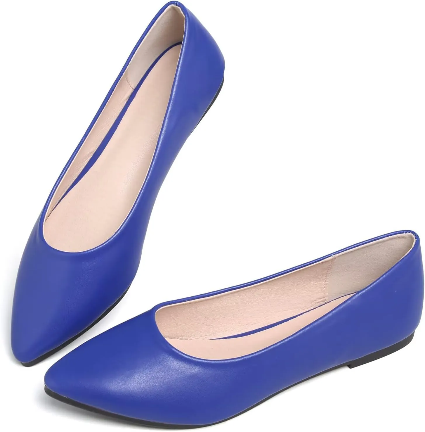 WENJIAZHIZHI Women's Pointed Toe Ballet Flats Elegant Slip-Ons Female Flat Shoes Comfortable Work Shoes Female Loafers