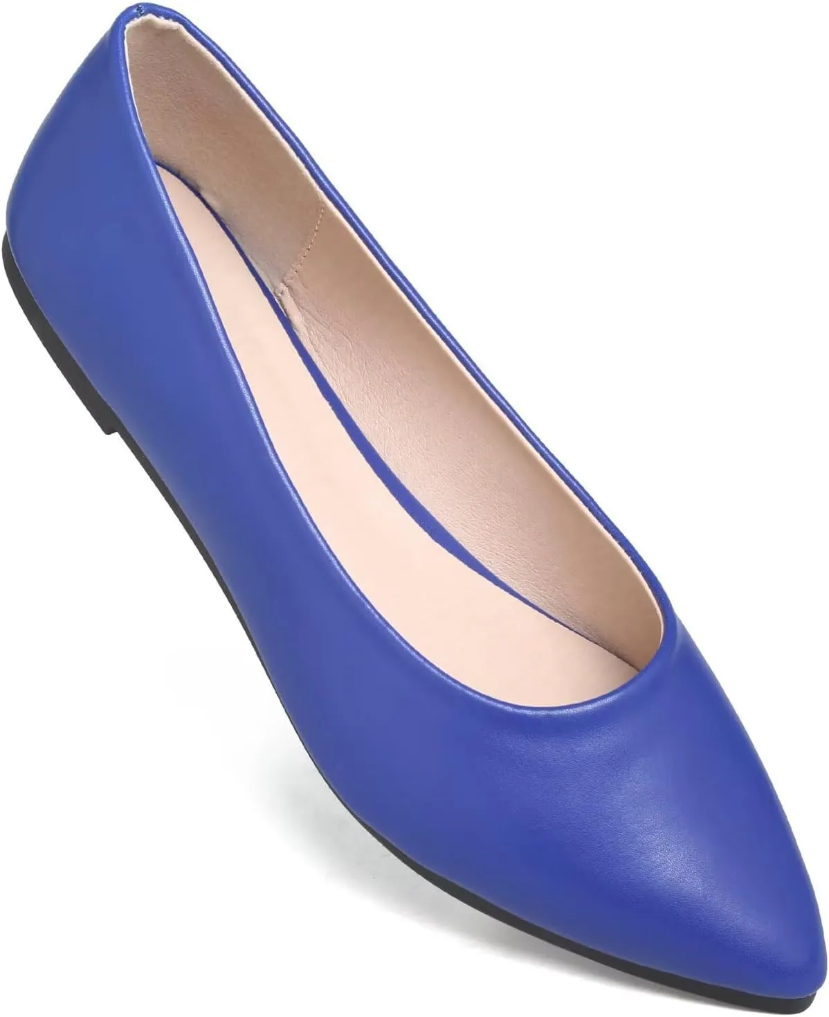 WENJIAZHIZHI Women's Pointed Toe Ballet Flats Elegant Slip-Ons Female Flat Shoes Comfortable Work Shoes Female Loafers