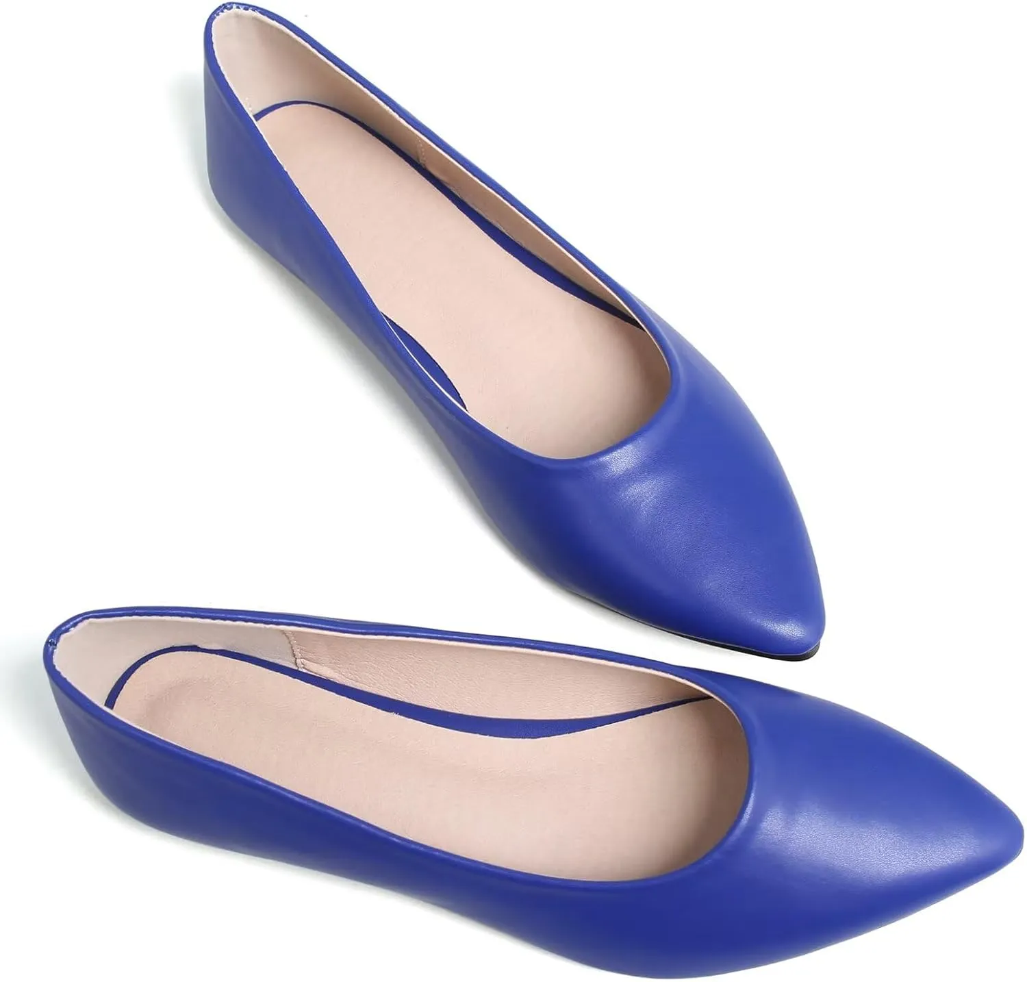 WENJIAZHIZHI Women's Pointed Toe Ballet Flats Elegant Slip-Ons Female Flat Shoes Comfortable Work Shoes Female Loafers