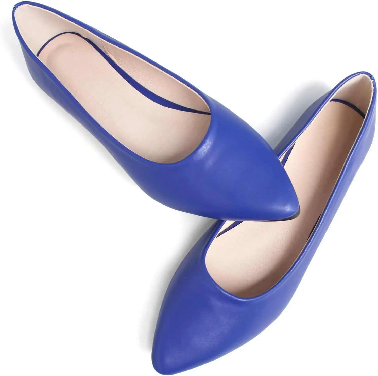 WENJIAZHIZHI Women's Pointed Toe Ballet Flats Elegant Slip-Ons Female Flat Shoes Comfortable Work Shoes Female Loafers
