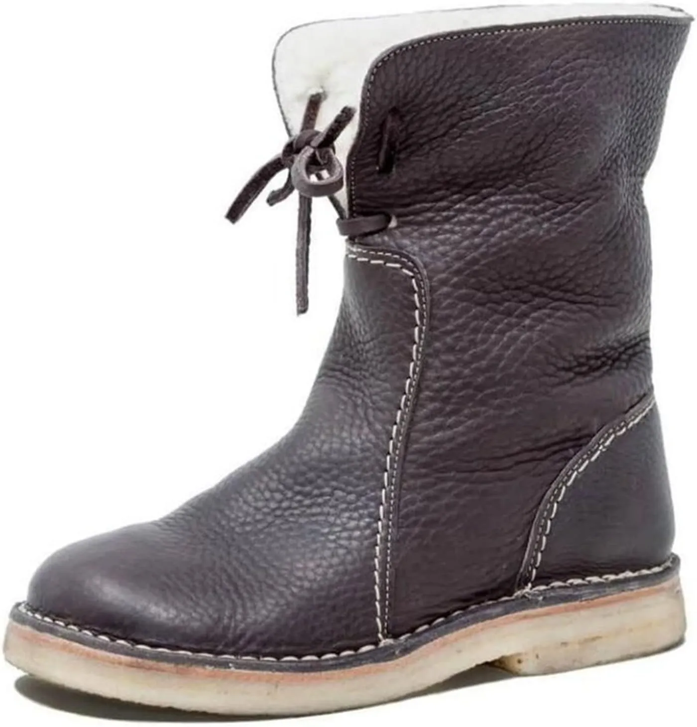 Winter Boots For Women 2024 Snow Boots Mid Calf Fur Lined Warm Outdoor Insulated Comfortable Short Ankle Booties