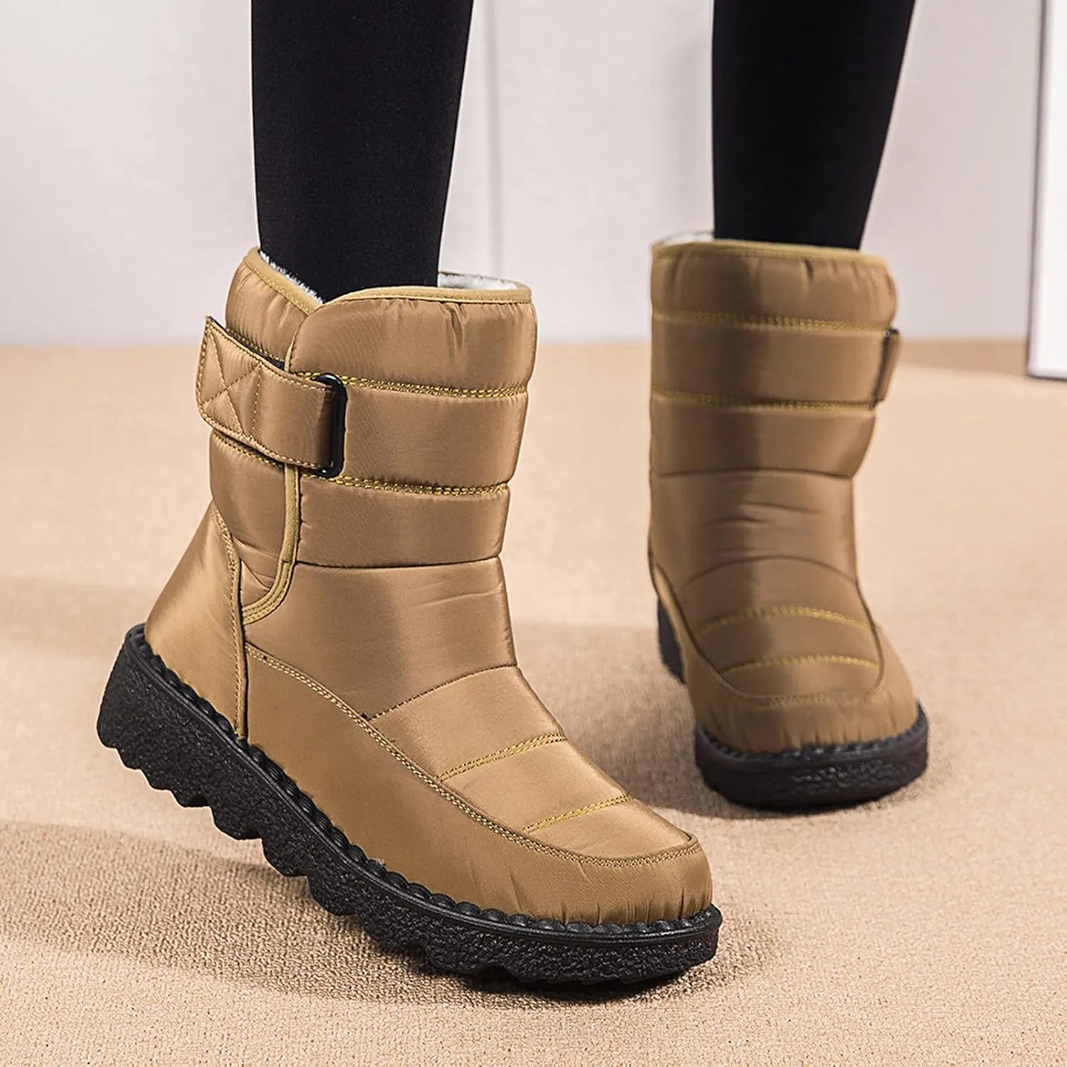 Winter Boots for Women Waterproof Winter Boot Ladies Slip On Womens Snow Boots Winter Shoes Warm Fur Lined Womens Fur Lined Slip On Boot Mens Casual Shoes Mens Booties Winter