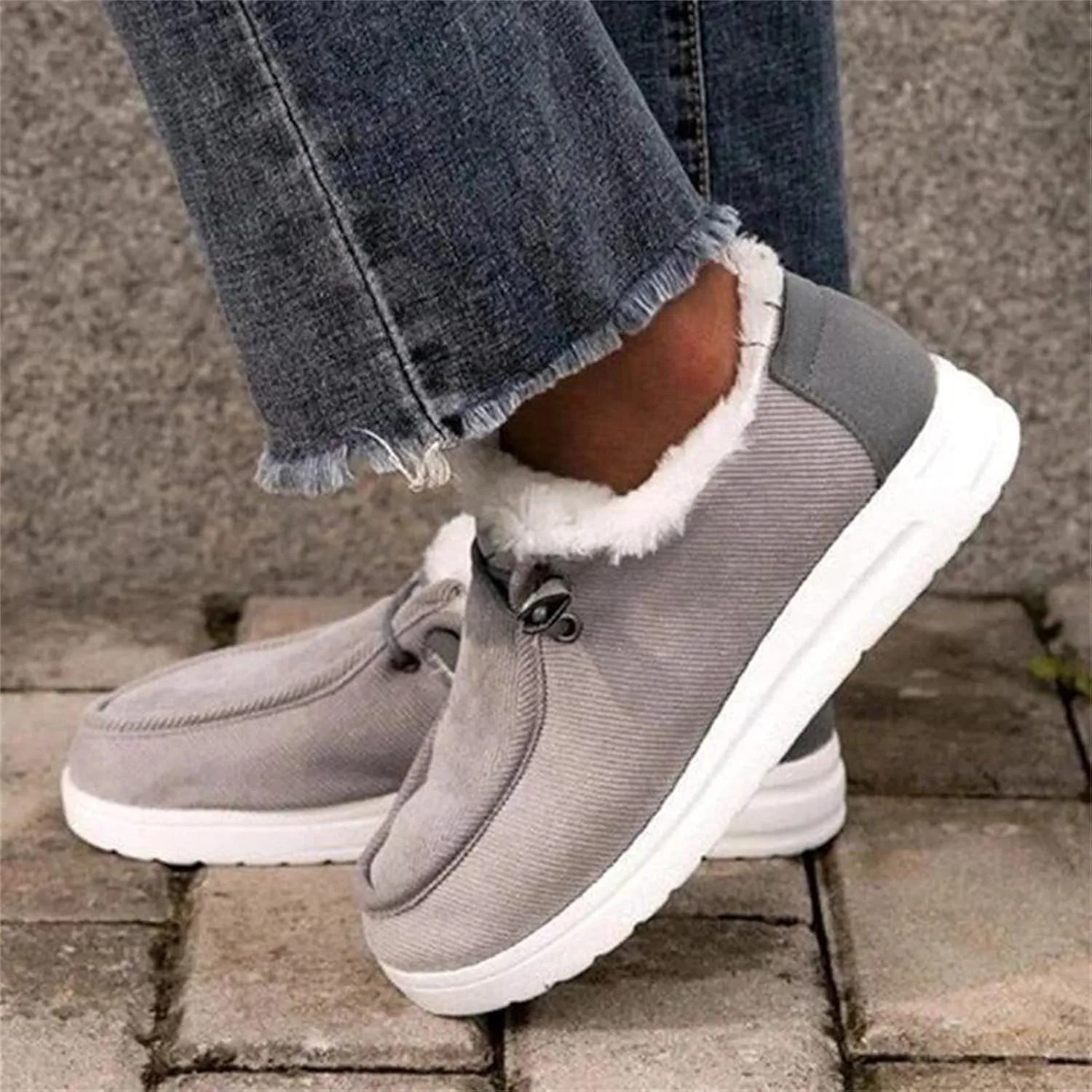 Winter Fashion Boots For Women 2024 Snow Boots Winter Shoes with Fur Lined Warm Slip On Comfortable Ankle Booties