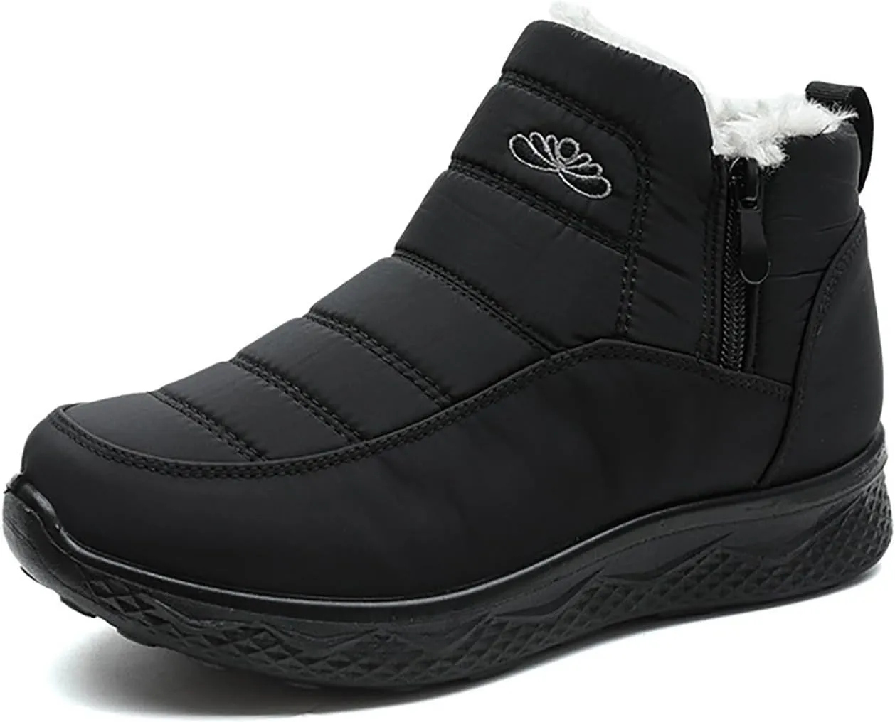 Women Winter Boots Waterproof Ladies Slip On Snow Boots Women Shoes with Hook Loop Barefoot Shoes Grounded Footwear Hiking Womens Cowboy Boots Men's Winter Booties