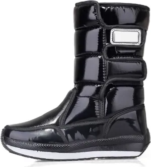 Womens Boots Women's winter snow boots plus velvet warm cotton women's shoes waterproof winter shoes anti-skid mid calf boots.