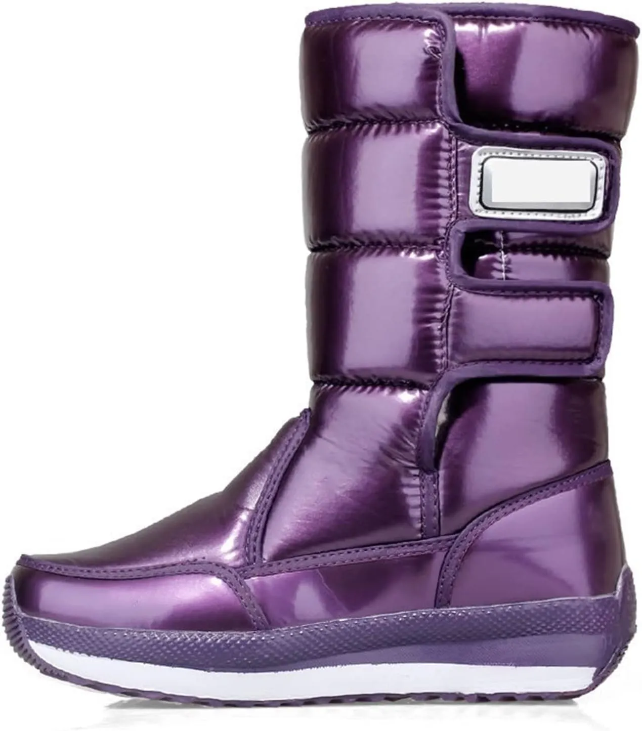 Womens Boots Women's winter snow boots plus velvet warm cotton women's shoes waterproof winter shoes anti-skid mid calf boots.