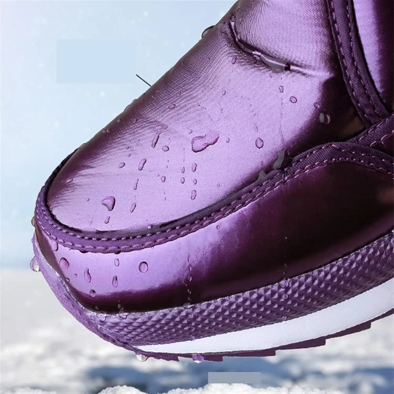 Womens Boots Women's winter snow boots plus velvet warm cotton women's shoes waterproof winter shoes anti-skid mid calf boots.