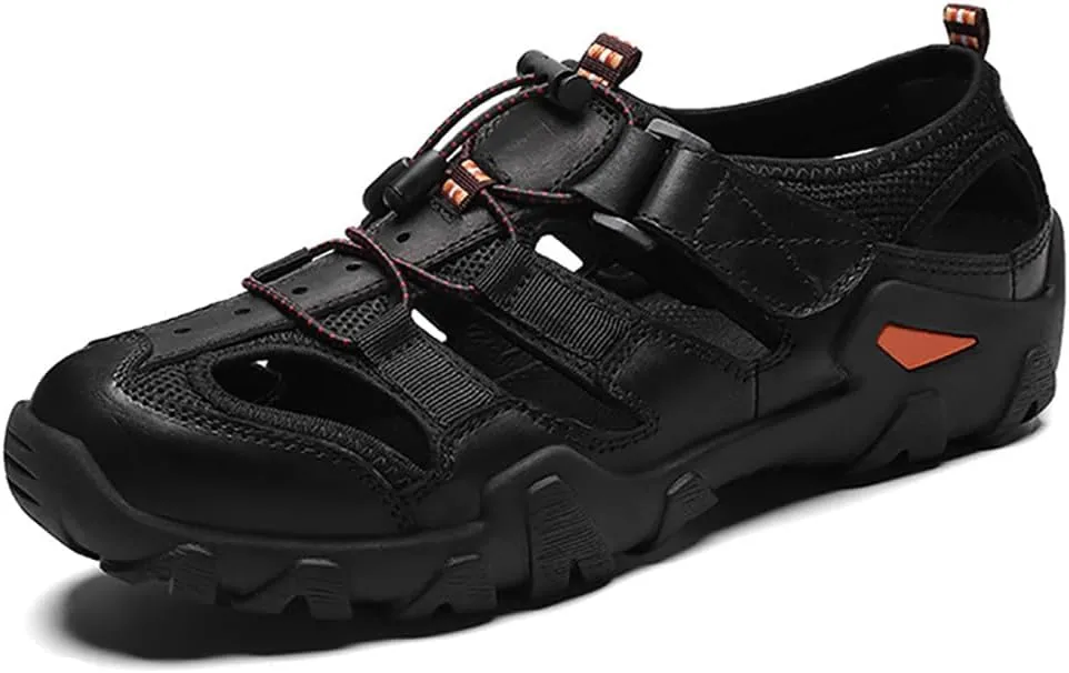 Women's Men Closed Toe Hiking Sandals Barefoot Walking Water Wading Shoes Comfort Non-slip Abrasion-Resistant Athletic Sport Outdoor Adventure Sandals Casual Beach Peep Toe Sandals