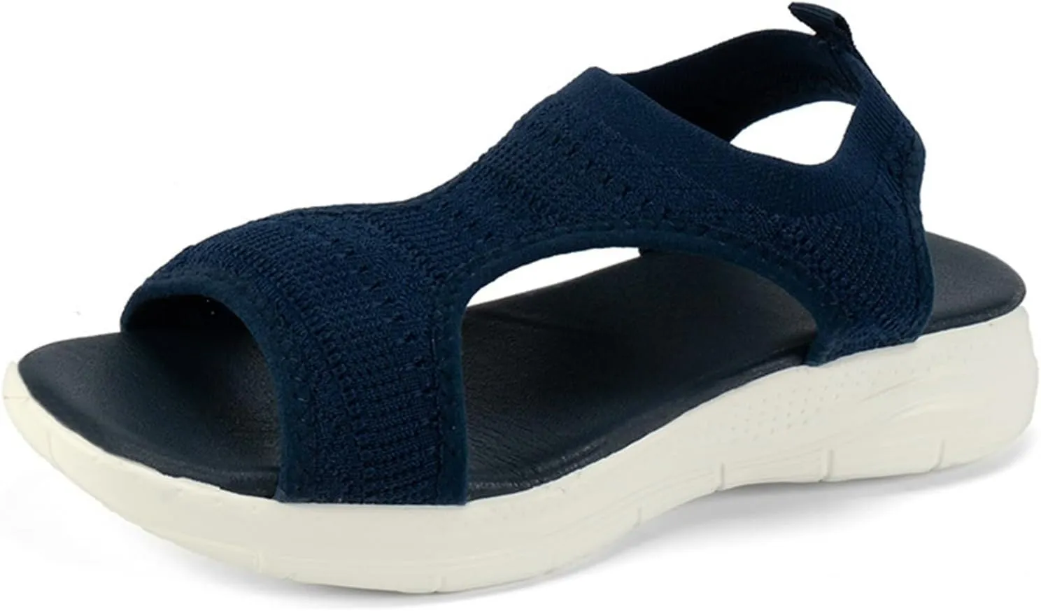 Womens Orthopedic Walking Sandals with Arch Support Open Toe Sports Sandals Breathable Knit Summer Shoes Summer Washable Slingback Orthopedic Slide Flat Sandals