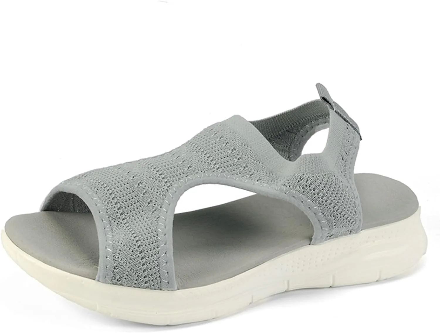 Womens Orthopedic Walking Sandals with Arch Support Open Toe Sports Sandals Breathable Knit Summer Shoes Summer Washable Slingback Orthopedic Slide Flat Sandals