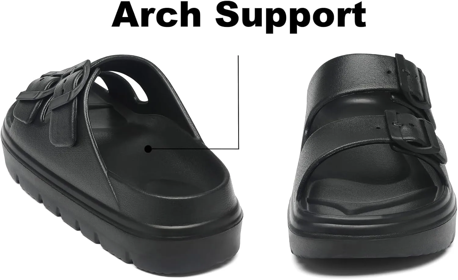 Women's Platform & Wedge Sandals with Arch Support for Woman Slides Comfort Lightweight Outdoor Slippers Ultra Cushion