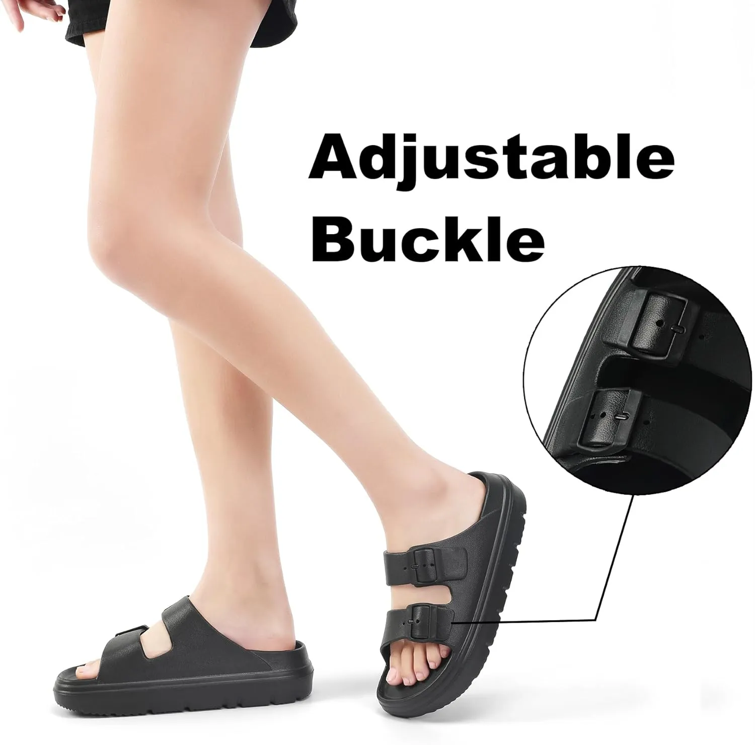 Women's Platform & Wedge Sandals with Arch Support for Woman Slides Comfort Lightweight Outdoor Slippers Ultra Cushion