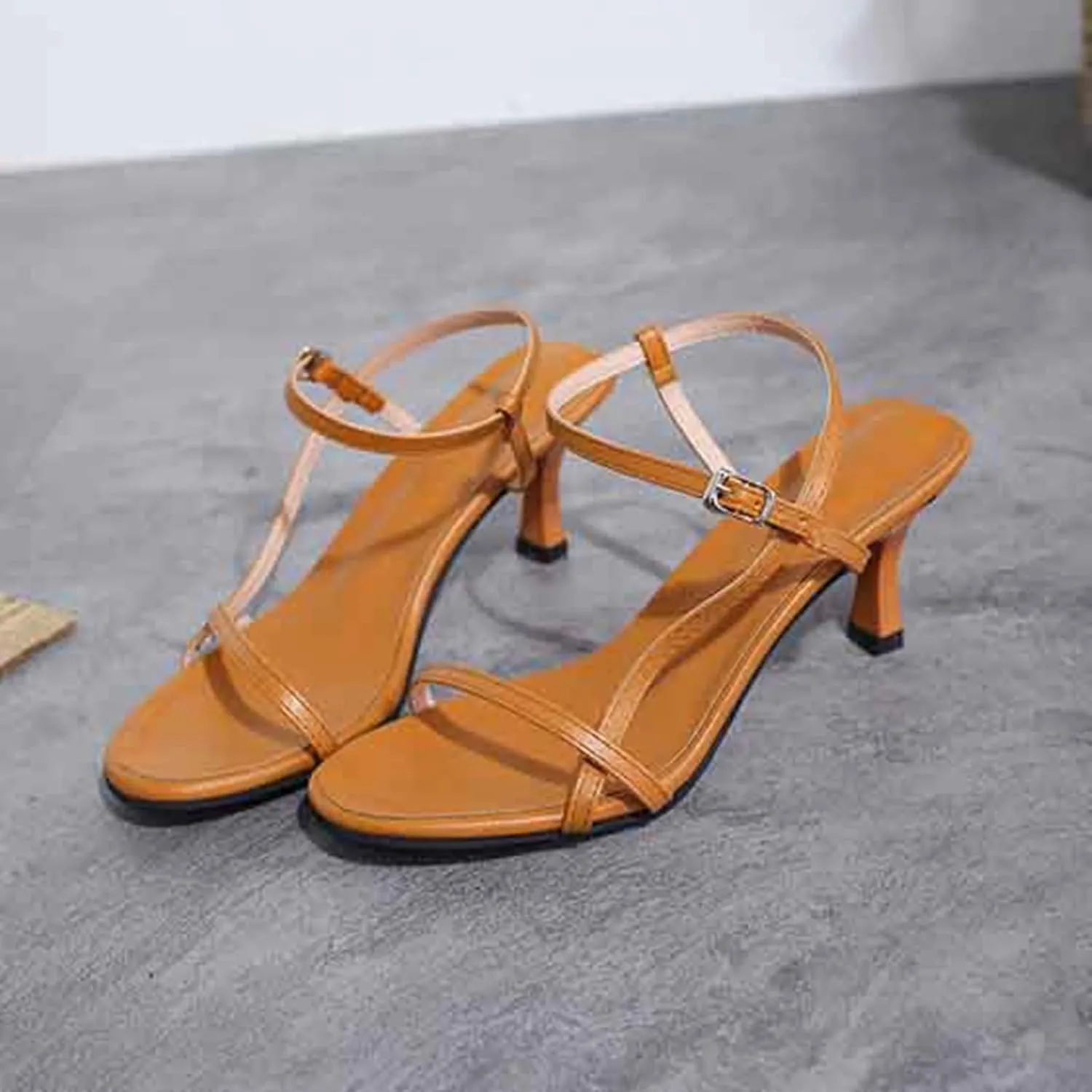 Womens Sandals Low Strappy Lace up Heels Open Square Toe Thong Ankle Strap Heels Sexy Fashion Comfort Dress Shoes