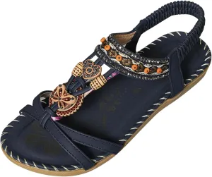 Womens Sandals Summer Beach Comfort Walking Shoes Bohemian Flip Flops Flat Sandals for Women