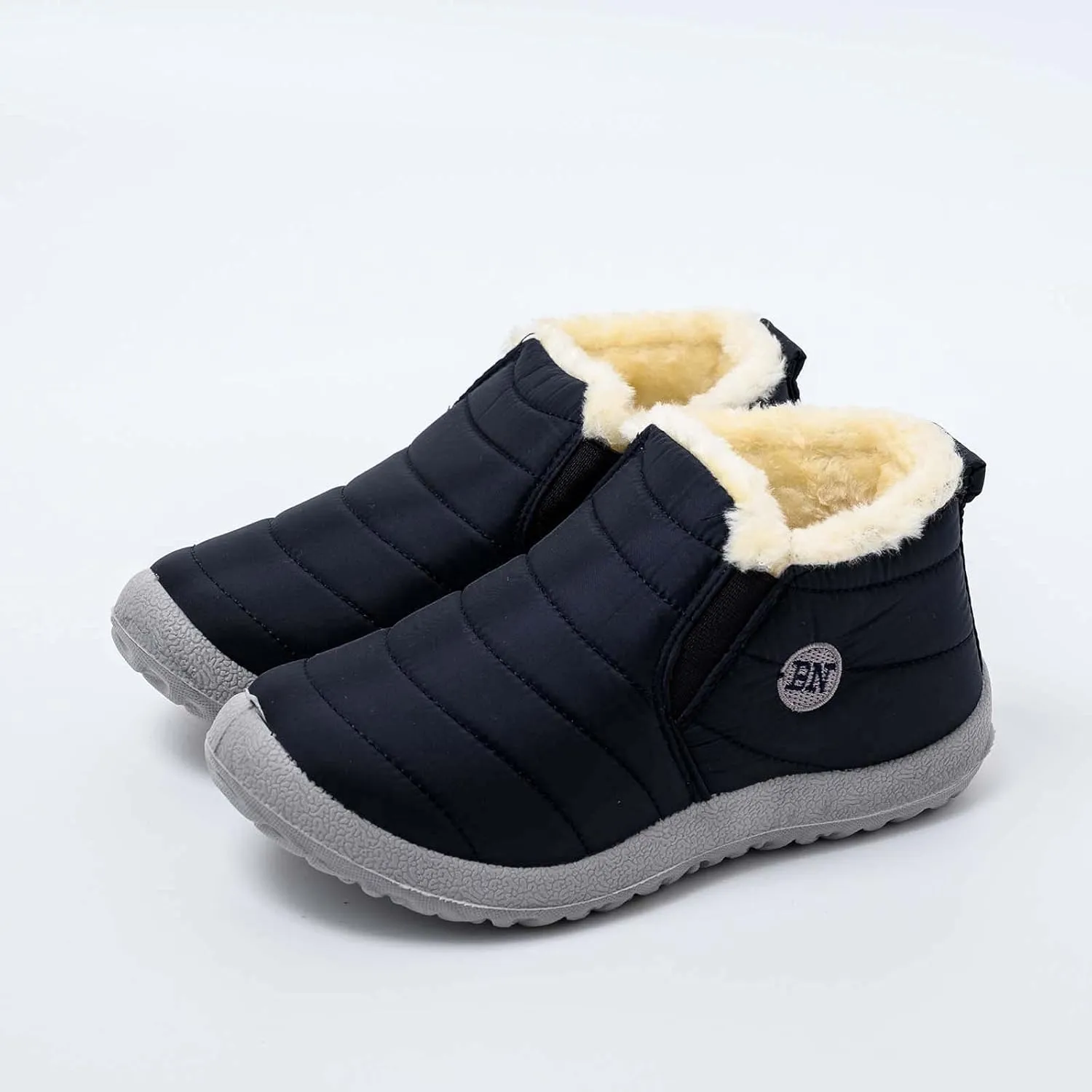 Womens Snow Boots Black Snow Boots for Ladies Indoor Outdoor Womens Winter Snow Boots Women Ankle Booties Womens Winter Boot Slip On Black Boots for Women Mens Snow Booties