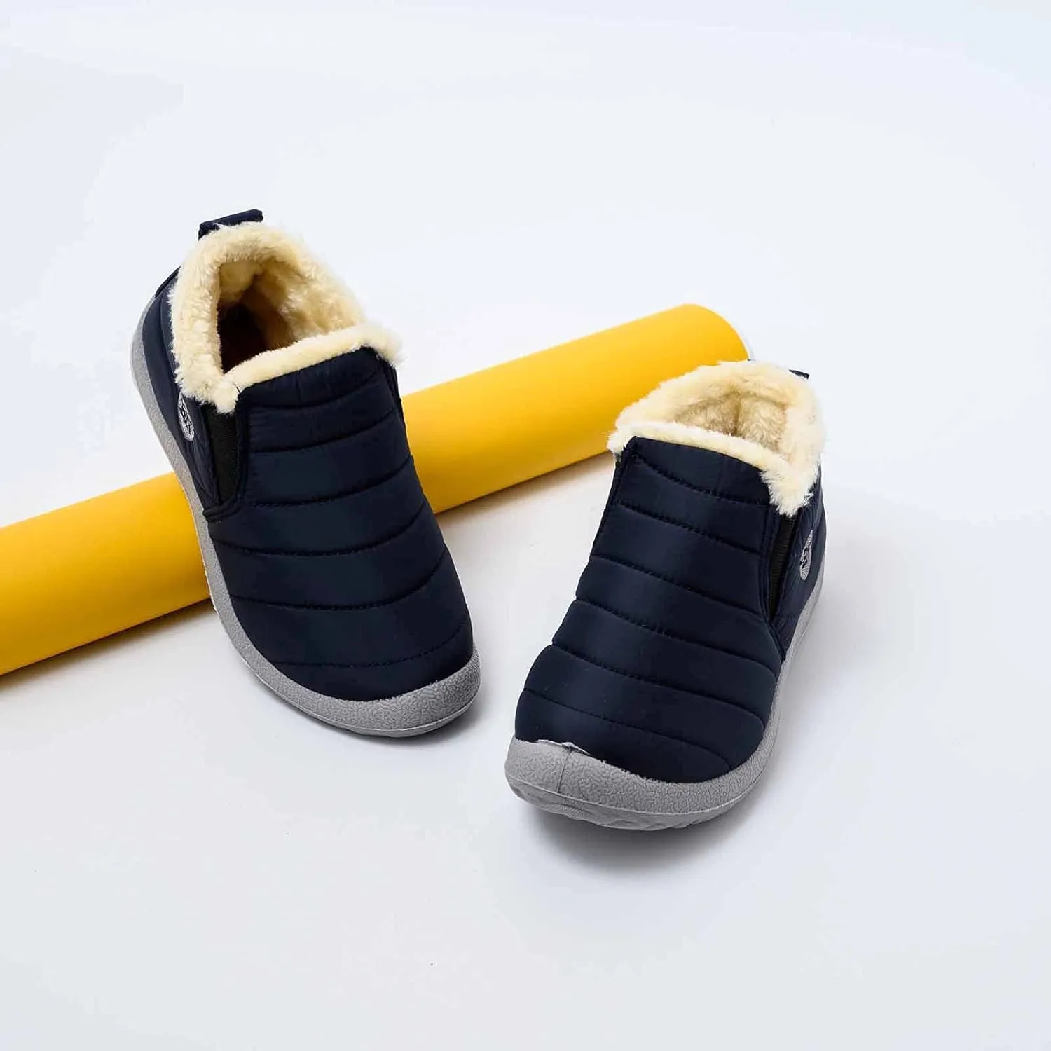Womens Snow Boots Black Snow Boots for Ladies Indoor Outdoor Womens Winter Snow Boots Women Ankle Booties Womens Winter Boot Slip On Black Boots for Women Mens Snow Booties