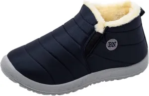 Womens Snow Boots Black Snow Boots for Ladies Indoor Outdoor Womens Winter Snow Boots Women Ankle Booties Womens Winter Boot Slip On Black Boots for Women Mens Snow Booties