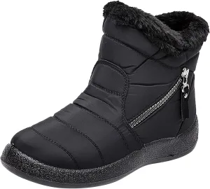 Womens Snow Boots Slip On Winter Boots for Ladies 2024 Womens Snow Boots Winter Fur Lined Ankle Boot Winter Boot for Elderly Women Wide Calf Boots for Women Mens Snow Booties