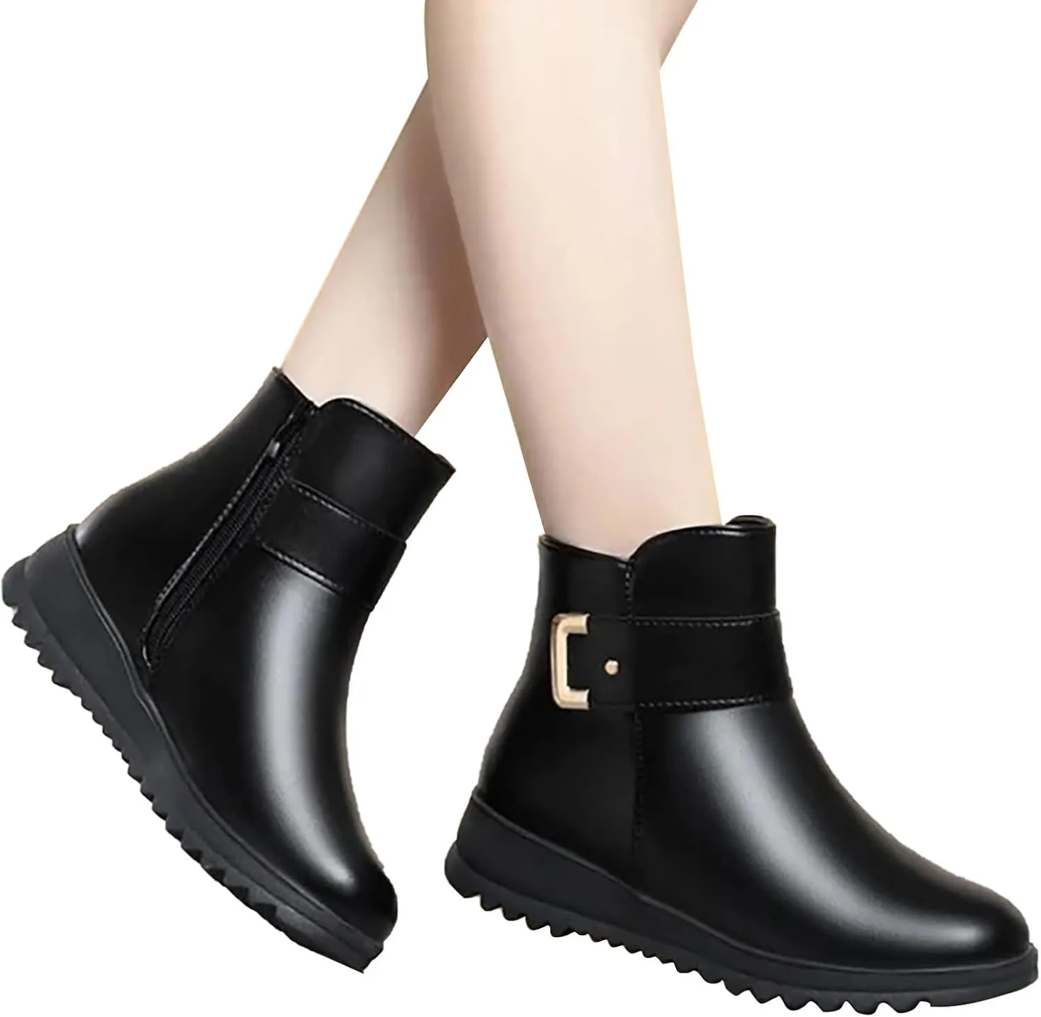 Womens Snow Boots Waterproof Plush Lined Snow Boots Womens Snow Boots Winter Warm Booties Slip On Snow Boot for Women Waterproof Brown Boots for Women Mens Snow Booties