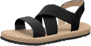 Women's Summer Fashion Flat Sandals Comfortable Ankle Strap Outdoor Walking Shoes Comfortable Walking Sandals