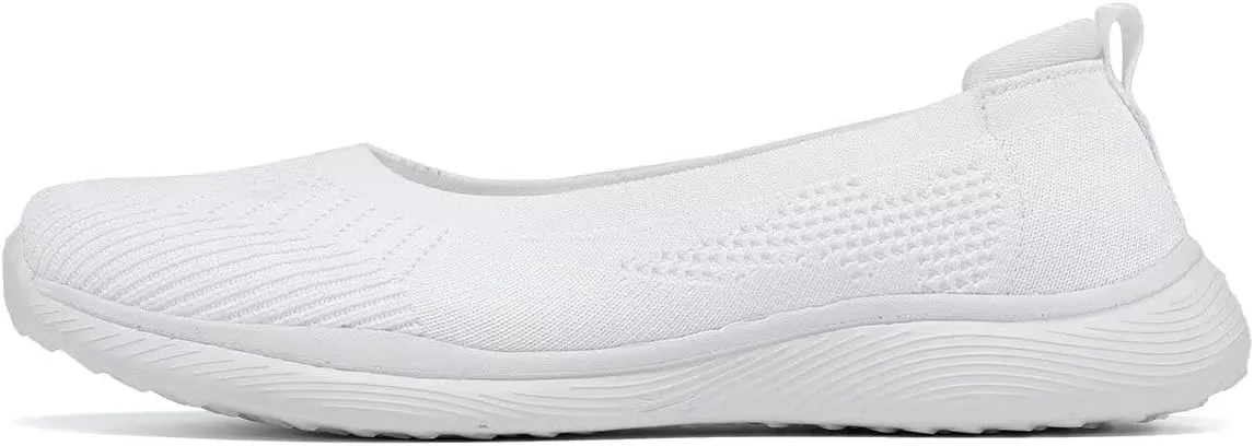 Women's Walking Shoes Breathable Lightweight Fashion Loafers Slip-Ons Sneakers Mesh Casual Ballet Flat Nurse Dress