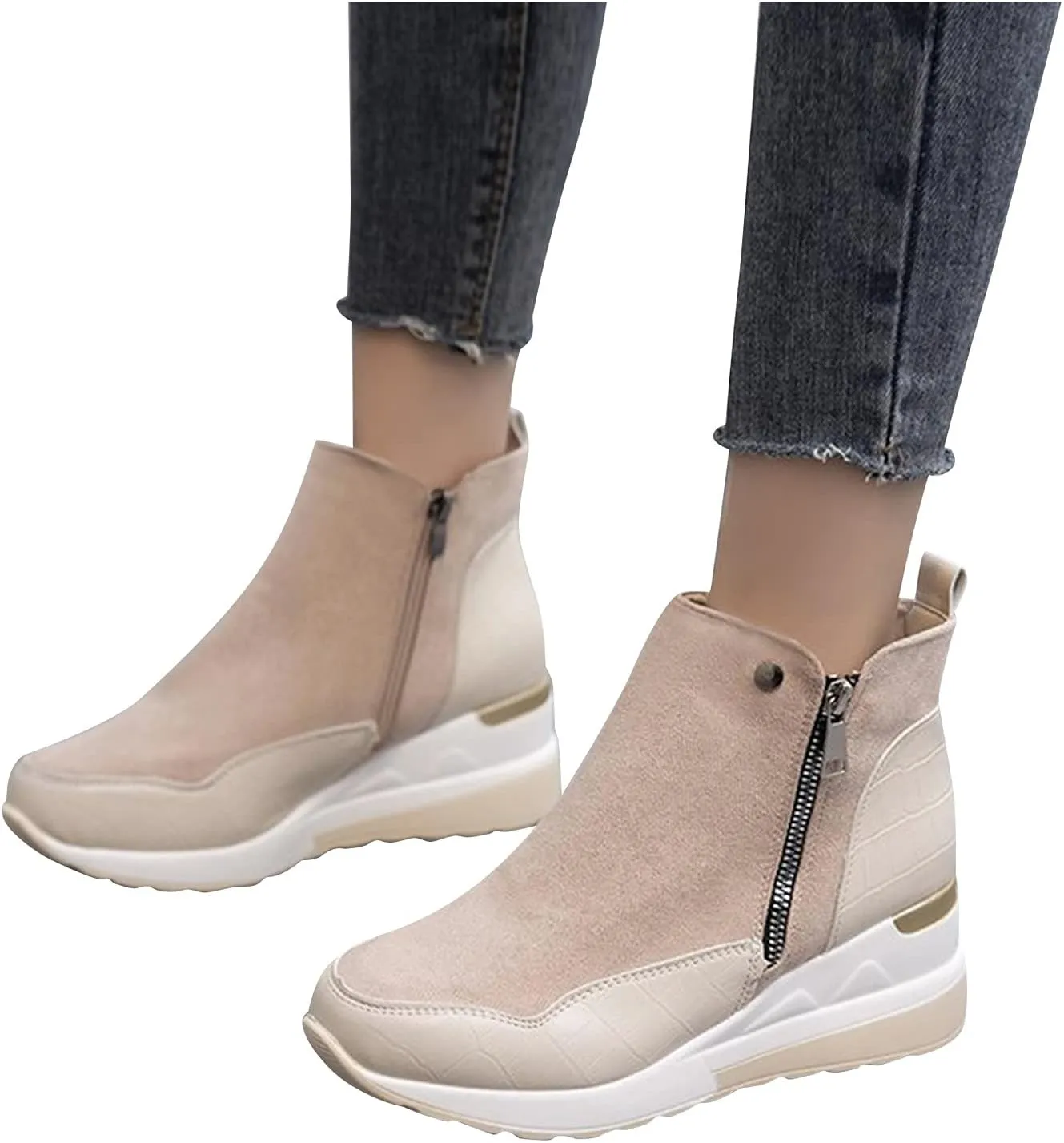 Womens Winter Boots Wide Width Woman Snow Shoes Womens Winter Snow Boots Comfortable Warm Slip On Womens Snow Boot Mens Running Shoes Men's Snow Booties