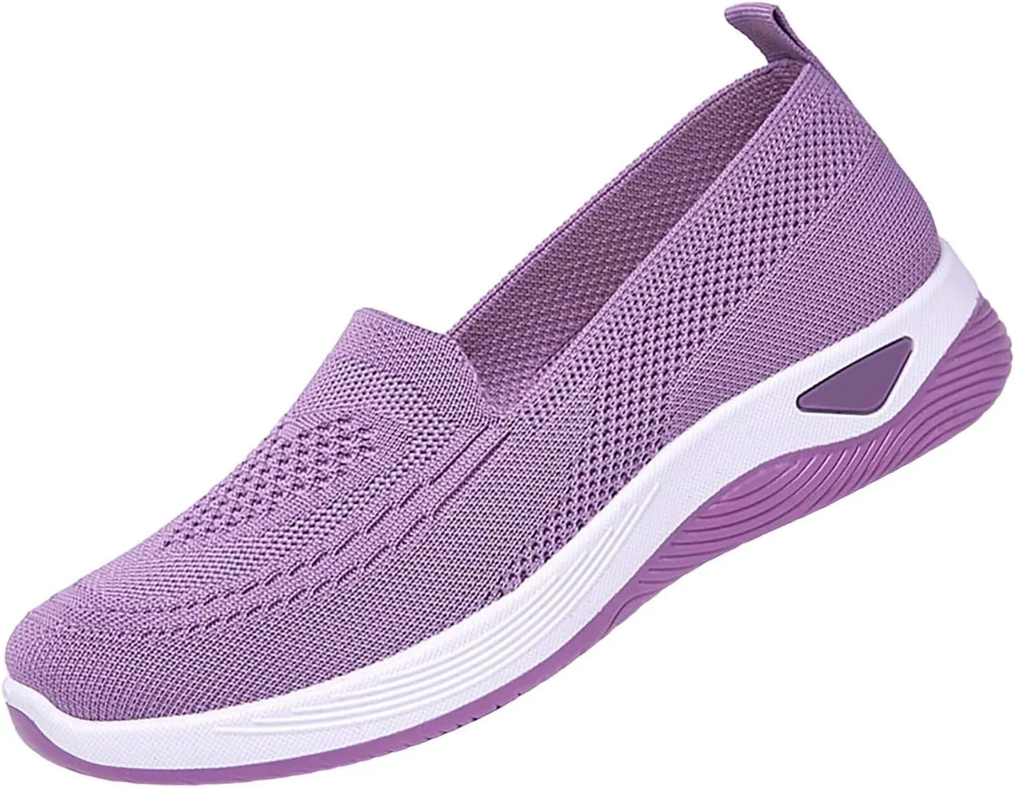Women's Woven Orthopedic Breathable Soft Shoes with Arch Support Slip On Wide Diabetic Footwear Athletic Sport Running Sneakers Soft Sole Sneaker