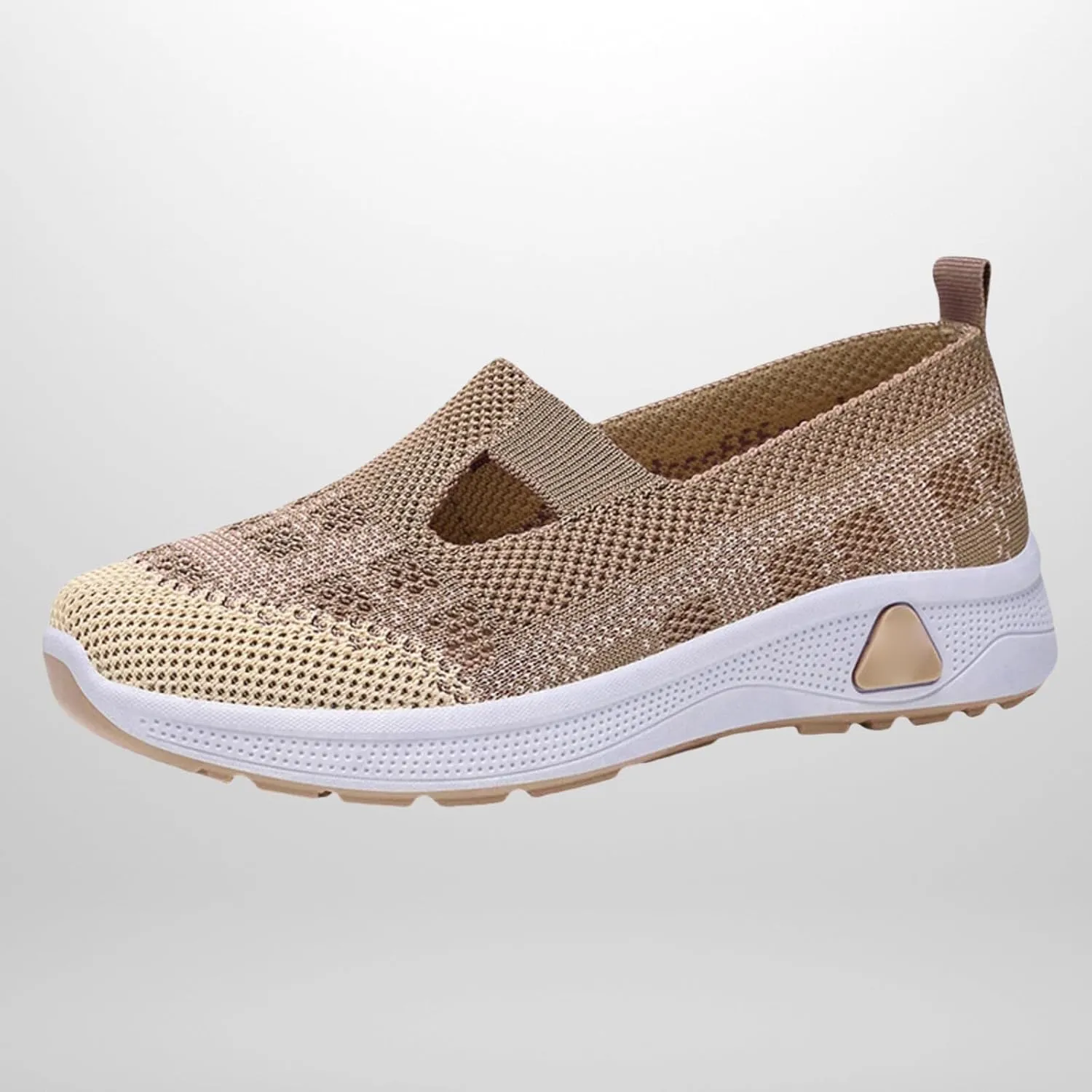 Women's Woven Orthopedic Breathable Soft Sole Shoes Slip On Diabetic Mesh Trainers Women's Comfortable Casual Air Cushion Athletic Shoes Arch Support Running Jogging Sports Sneaker